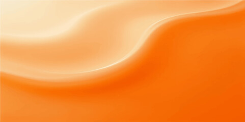 Abstract orange and gold waves create a soft, flowing silk-like texture, a vibrant illustration for a modern wallpaper design