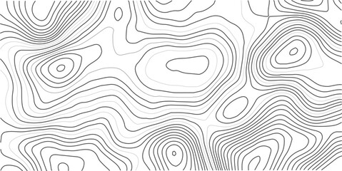 Topographic contour background. white background and black wave lines pattern texture