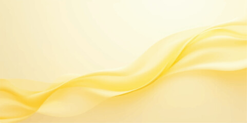 Abstract golden and yellow background with soft, flowing wave patterns, an elegant and vibrant illustration for modern design