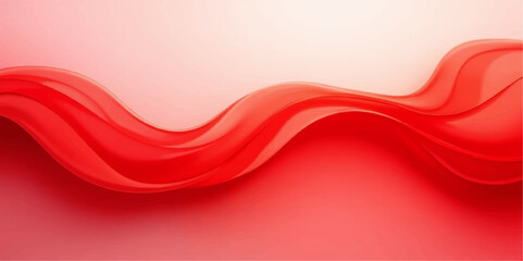 Vibrant red and pink flowing silk texture creates an elegant abstract wave backdrop