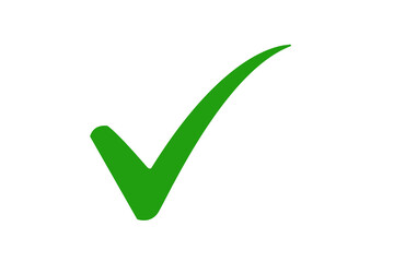 green checkmark icon on transparent background