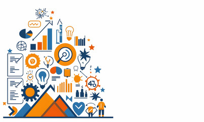 Obraz premium Creative Infographic Design with Business and Technology Elements