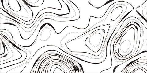 topo wavy black and white mountain surface, landscape topography line map wavy texture design background.Abstract white on White background Topographic line map pattern