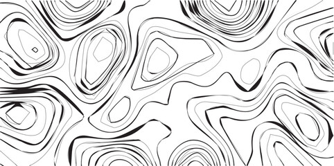 topo wavy black and white mountain surface, landscape topography line map wavy texture design background.Abstract white on White background Topographic line map pattern
