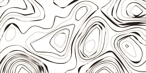 topo wavy black and white mountain surface, landscape topography line map wavy texture design background.Abstract white on White background Topographic line map pattern