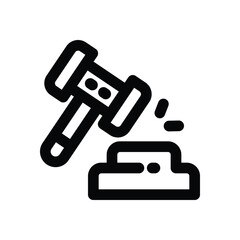 legal line icon. Clean and minimalist vector icon for websites, mobile apps, presentations, and logos. Fully scalable and customizable for any project.