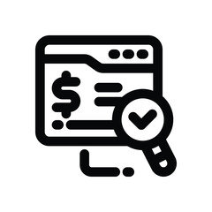 audit line icon. Clean and minimalist vector icon for websites, mobile apps, presentations, and logos. Fully scalable and customizable for any project.