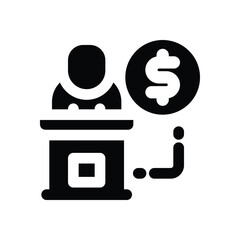 administration glyph icon. Strong and solid vector icon for websites, mobile interfaces, presentations, and visual branding. High quality and easy to edit.