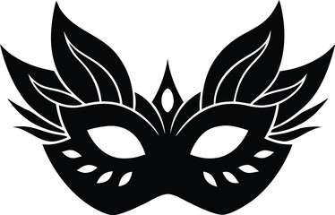 decorative carnival mask silhouette for celebration themes