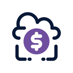 cloud duotone icon. Sleek and modern vector icon for websites, mobile apps, marketing materials, and corporate design. Fully scalable and ready to use.