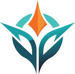 Naklejka premium Flat Design Unique Logo Icon Concept