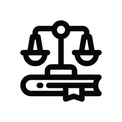 legal line icon. Clean and minimalist vector icon for websites, mobile apps, presentations, and logos. Fully scalable and customizable for any project.
