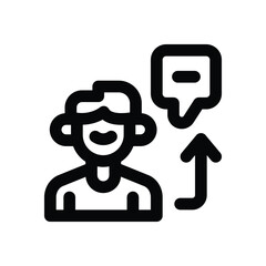 financial advisor line icon. Clean and minimalist vector icon for websites, mobile apps, presentations, and logos. Fully scalable and customizable for any project.
