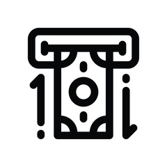 transfer line icon. Clean and minimalist vector icon for websites, mobile apps, presentations, and logos. Fully scalable and customizable for any project.