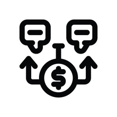 decision line icon. Clean and minimalist vector icon for websites, mobile apps, presentations, and logos. Fully scalable and customizable for any project.