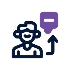 financial advisor duotone icon. Sleek and modern vector icon for websites, mobile apps, marketing materials, and corporate design. Fully scalable and ready to use.