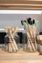 Eco-friendly bamboo toothbrushes available at eco shop with pricing details