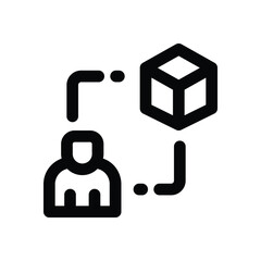 user line icon. Clean and minimalist vector icon for websites, mobile apps, presentations, and logos. Fully scalable and customizable for any project.