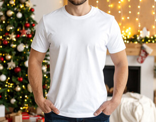 Holiday T-Shirt Mockup &ndash; Christmas Fashion Men
