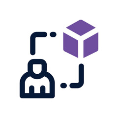 user duotone icon. Sleek and modern vector icon for websites, mobile apps, marketing materials, and corporate design. Fully scalable and ready to use.