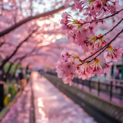 Sakura flowers in japan.