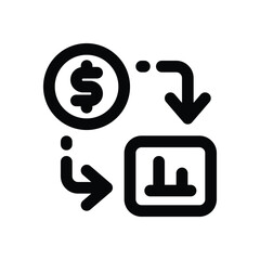 exchange rate line icon. Clean and minimalist vector icon for websites, mobile apps, presentations, and logos. Fully scalable and customizable for any project.
