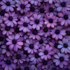 Seamless beautiful purple flowers pattern background 