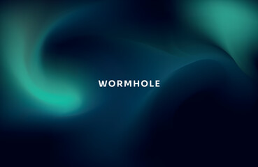 Abstract Gradient Background Featuring Deep Blue and Glowing Green Hues