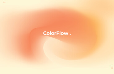 Orange and Yellow Gradient Abstract Background With Smooth Flowing Shapes