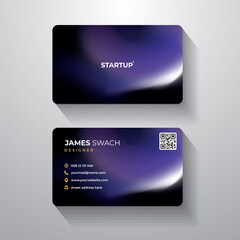 Professional Designer Business Card with Modern Abstract Gradient Elements