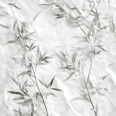 bamboo leaves seamless pattern