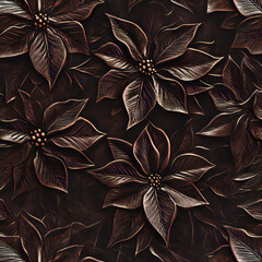 Abstract brown floral background.