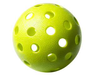   green pickleball isolated on white background PNG, AI GENERATED