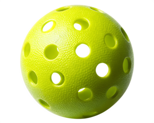   green pickleball isolated on white background PNG, AI GENERATED