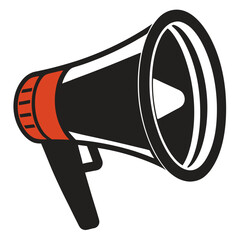 megaphone on white background