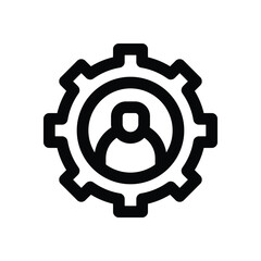 user automation line icon. Clean and minimalist vector icon for websites, mobile apps, presentations, and logos. Fully scalable and customizable for any project.