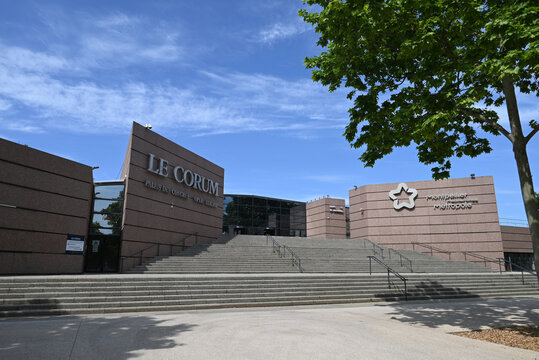 Montpellier, France, 18 mai 2025 : Le Corum, palais des Congr&egrave;s et op&eacute;ra Berlioz de Montpellier