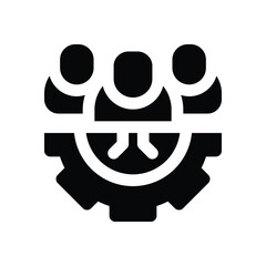 group glyph icon. Strong and solid vector icon for websites, mobile interfaces, presentations, and visual branding. High quality and easy to edit.