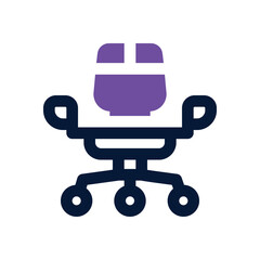 office chair duotone icon. Sleek and modern vector icon for websites, mobile apps, marketing materials, and corporate design. Fully scalable and ready to use.