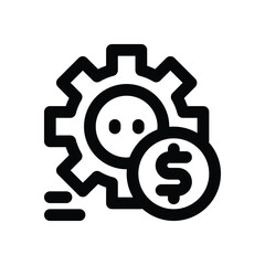 compensation line icon. Clean and minimalist vector icon for websites, mobile apps, presentations, and logos. Fully scalable and customizable for any project.