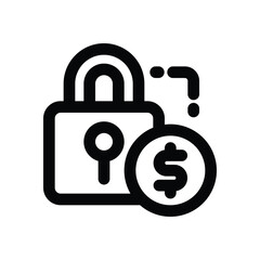 secure line icon. Clean and minimalist vector icon for websites, mobile apps, presentations, and logos. Fully scalable and customizable for any project.