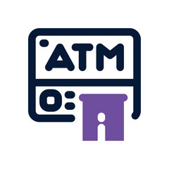 atm duotone icon. Sleek and modern vector icon for websites, mobile apps, marketing materials, and corporate design. Fully scalable and ready to use.