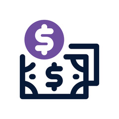 cash duotone icon. Sleek and modern vector icon for websites, mobile apps, marketing materials, and corporate design. Fully scalable and ready to use.