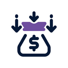 loss duotone icon. Sleek and modern vector icon for websites, mobile apps, marketing materials, and corporate design. Fully scalable and ready to use.