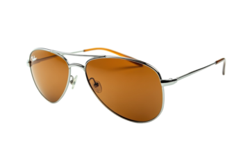 Ray Ban Aviator Sunglasses Metal Frame Brown Lenses Fashion Eyewear Summer Style Outdoor on transparent background