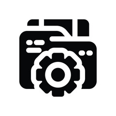 project management glyph icon. Strong and solid vector icon for websites, mobile interfaces, presentations, and visual branding. High quality and easy to edit.