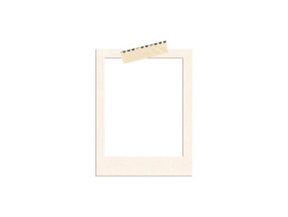 Old Frame with a tape template featuring a transparent background.	