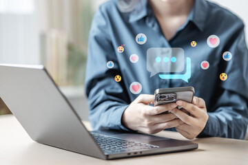 Communication chat message contact. Social network messaging. Text message bubble. Online chat text...