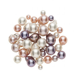 Fototapeta premium pearl necklace on white background