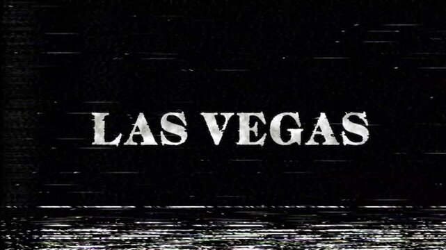 4k simulating old analog horror CITY NAMES INTRO, VHS, NEW YORK, LAS VEGTAS, SAN FRANCISCO AND MORE THAN 10, low-res, glitch, analog scratches background, black screen,  analog static TV, CRT